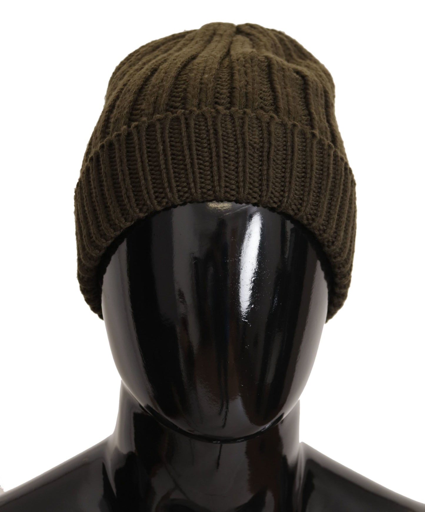 Dolce & Gabbana Elegant Dark Green Wool Beanie