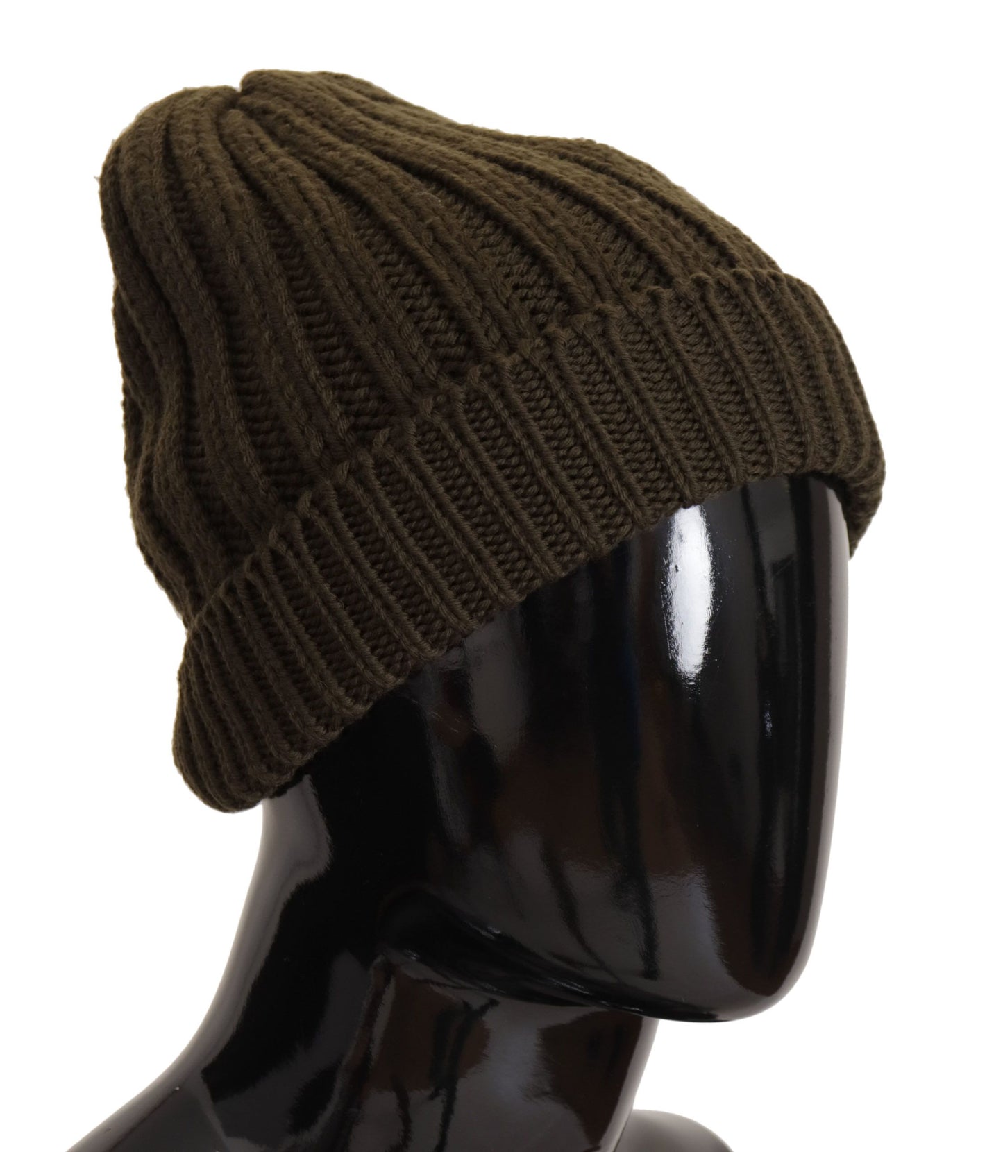 Dolce & Gabbana Elegant Dark Green Wool Beanie