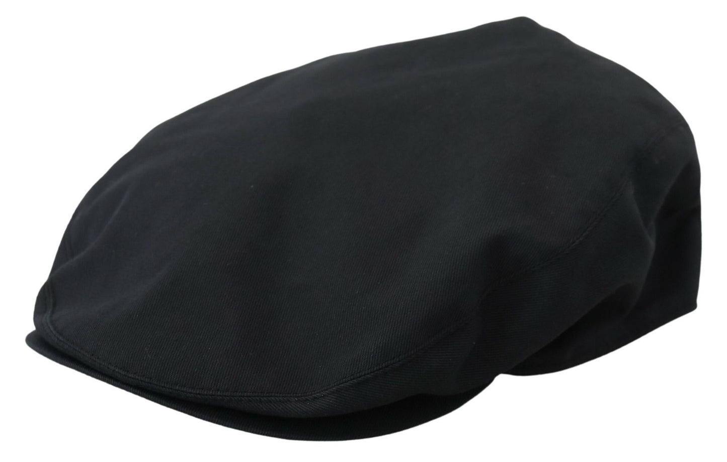 Dolce & Gabbana Elegant Black Cotton Newsboy Cap