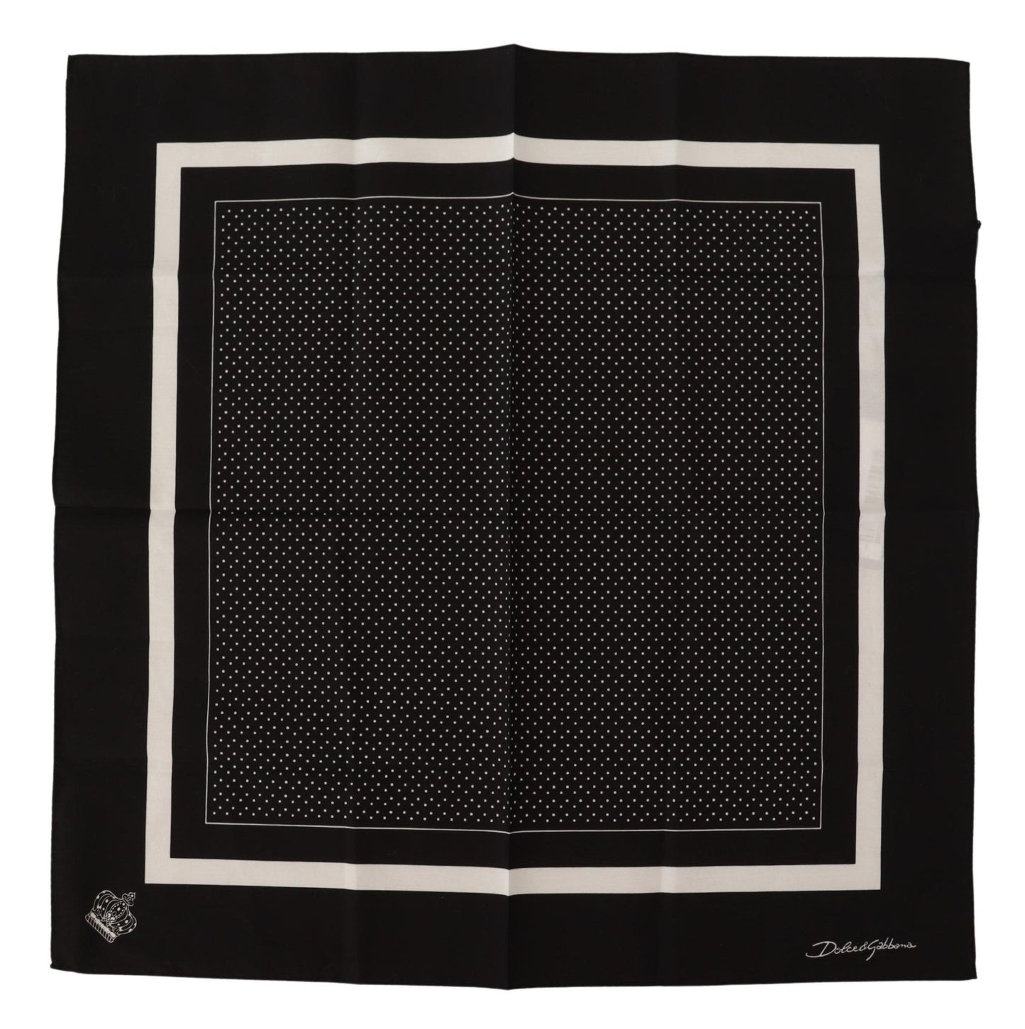 Dolce & Gabbana Elegant Dot Print Cotton Pocket Square