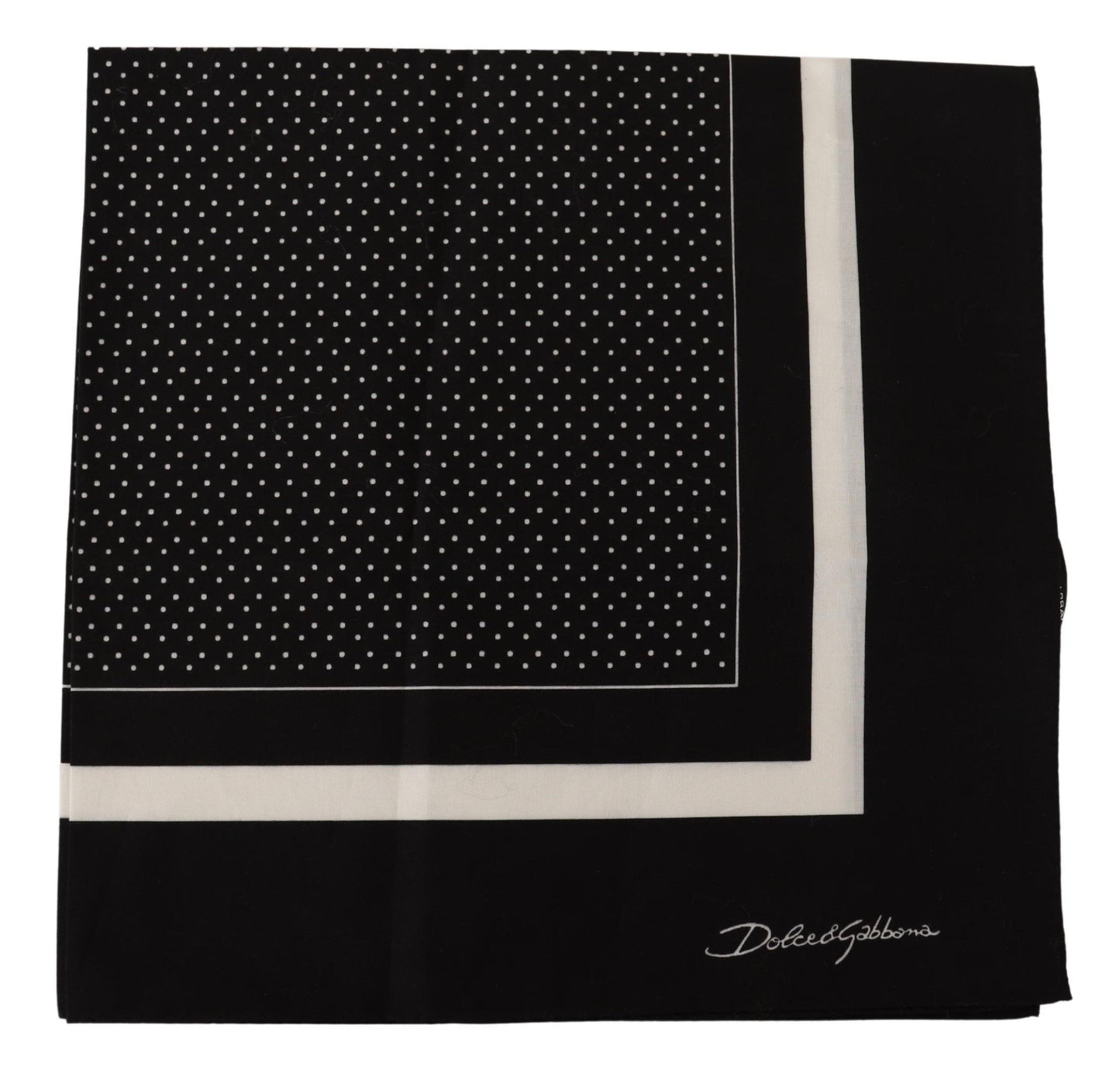 Dolce & Gabbana Elegant Dot Print Cotton Pocket Square