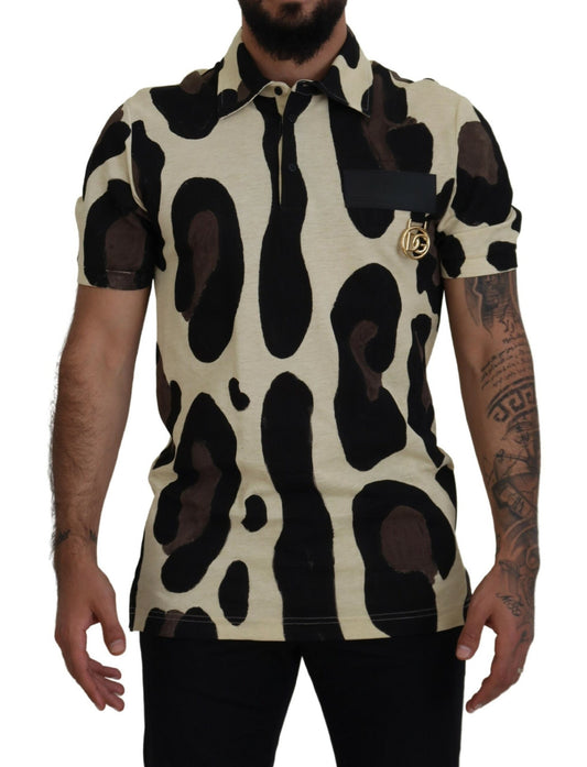 Dolce & Gabbana Multicolor Cow Print Casual T-Shirt