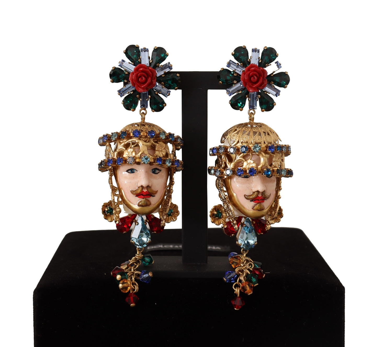 Dolce & Gabbana Chic Pupi Doll Dangling Clip-On Earrings