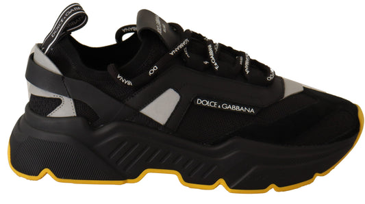 Dolce & Gabbana DAYMASTER Black Leather Casual Sneakers