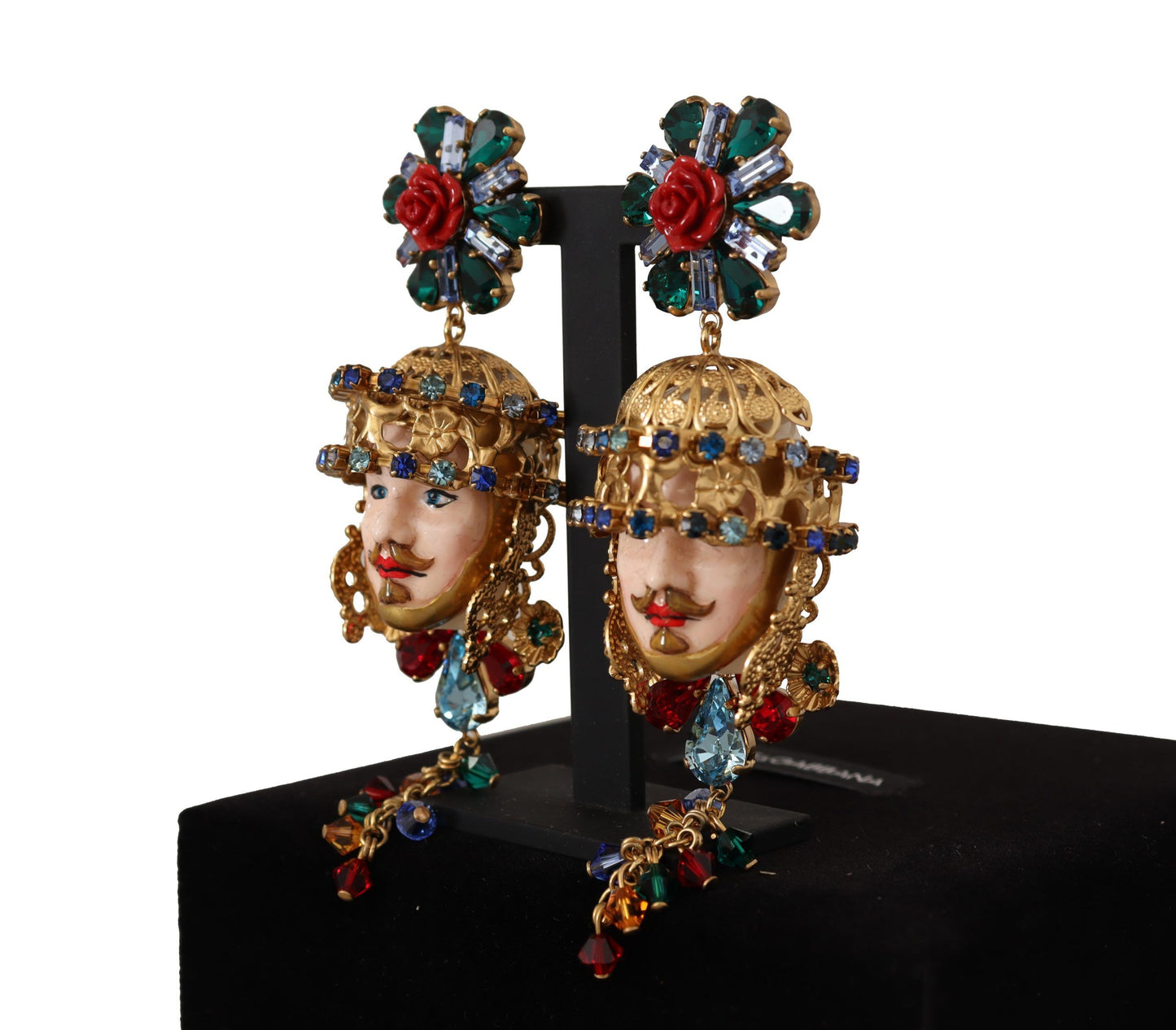 Dolce & Gabbana Chic Pupi Doll Dangling Clip-On Earrings