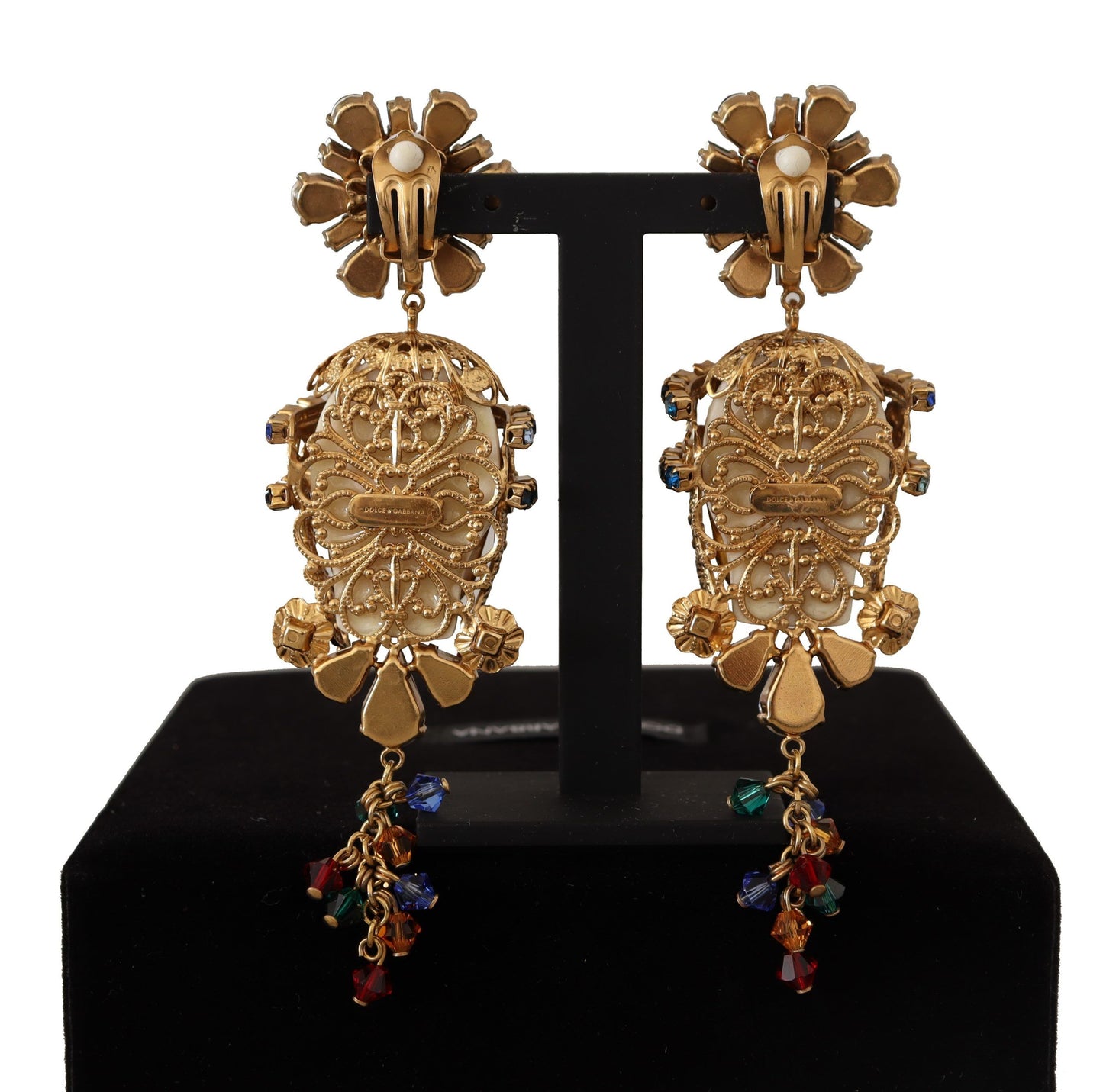 Dolce & Gabbana Chic Pupi Doll Dangling Clip-On Earrings