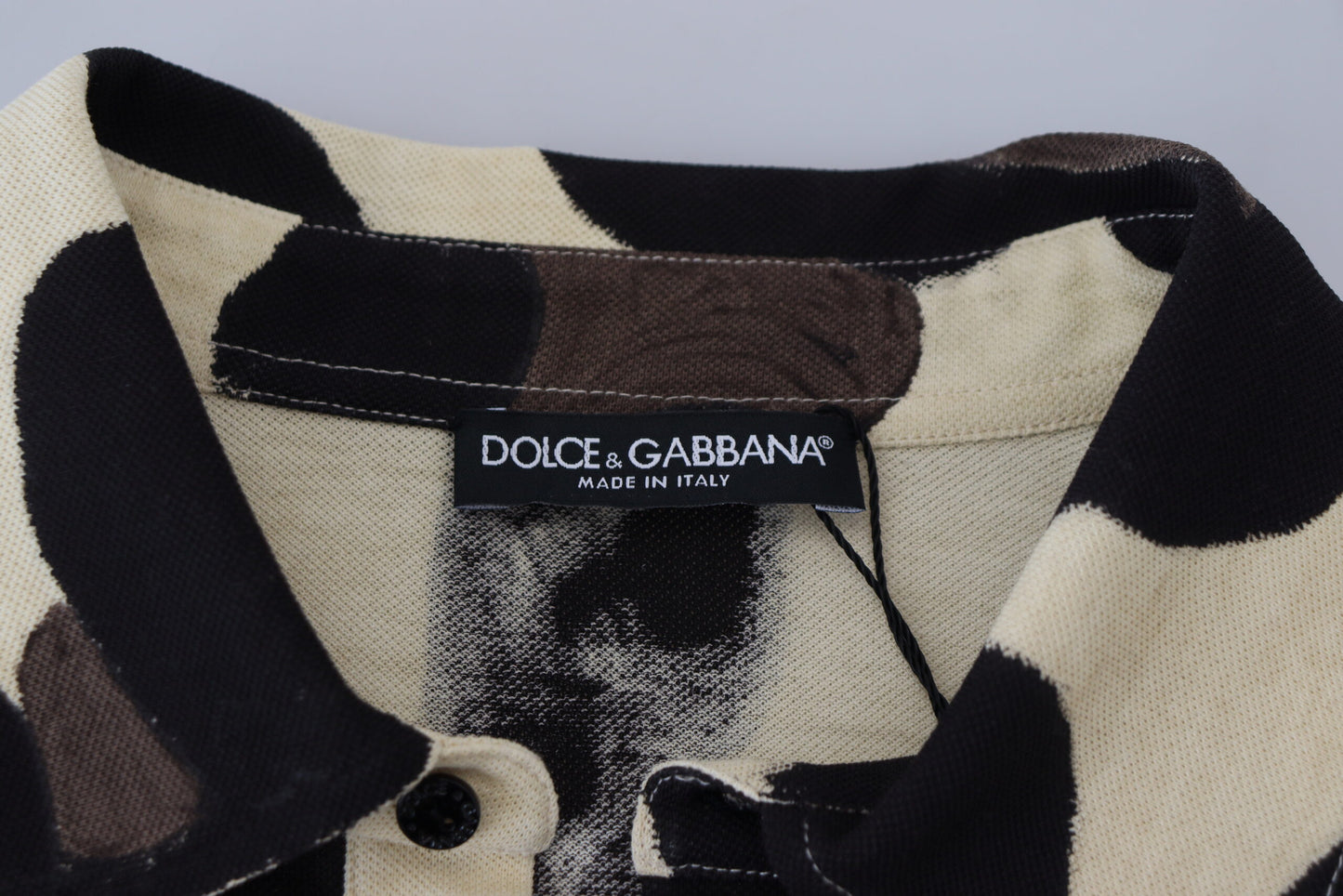 Dolce & Gabbana Multicolor Cow Print Casual T-Shirt