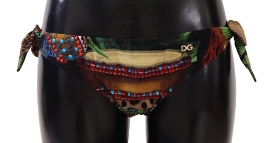 Dolce & Gabbana Chic Drum Print Bikini Bottoms