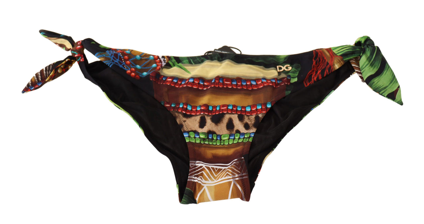 Dolce & Gabbana Chic Drum Print Bikini Bottoms