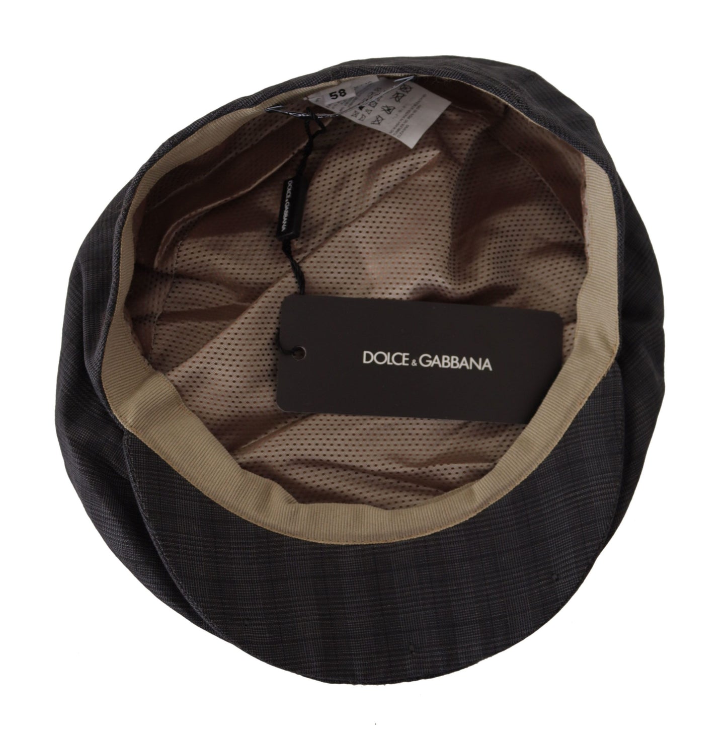 Dolce & Gabbana Chic Newsboy Cap in Gray Linen Blend