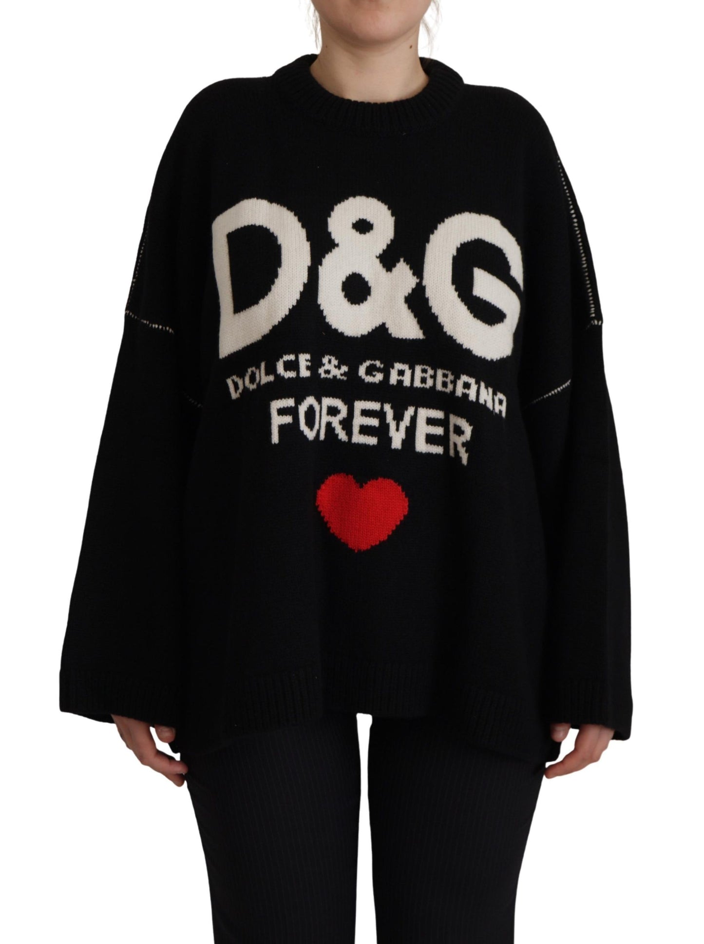 Dolce & Gabbana Elegant Cashmere Pullover with Iconic Detailing