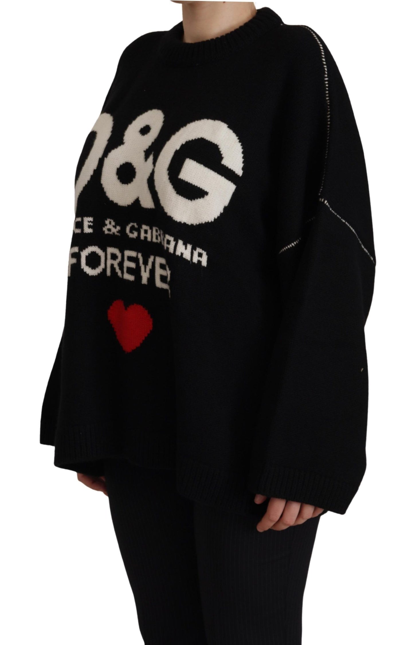 Dolce & Gabbana Elegant Cashmere Pullover with Iconic Detailing