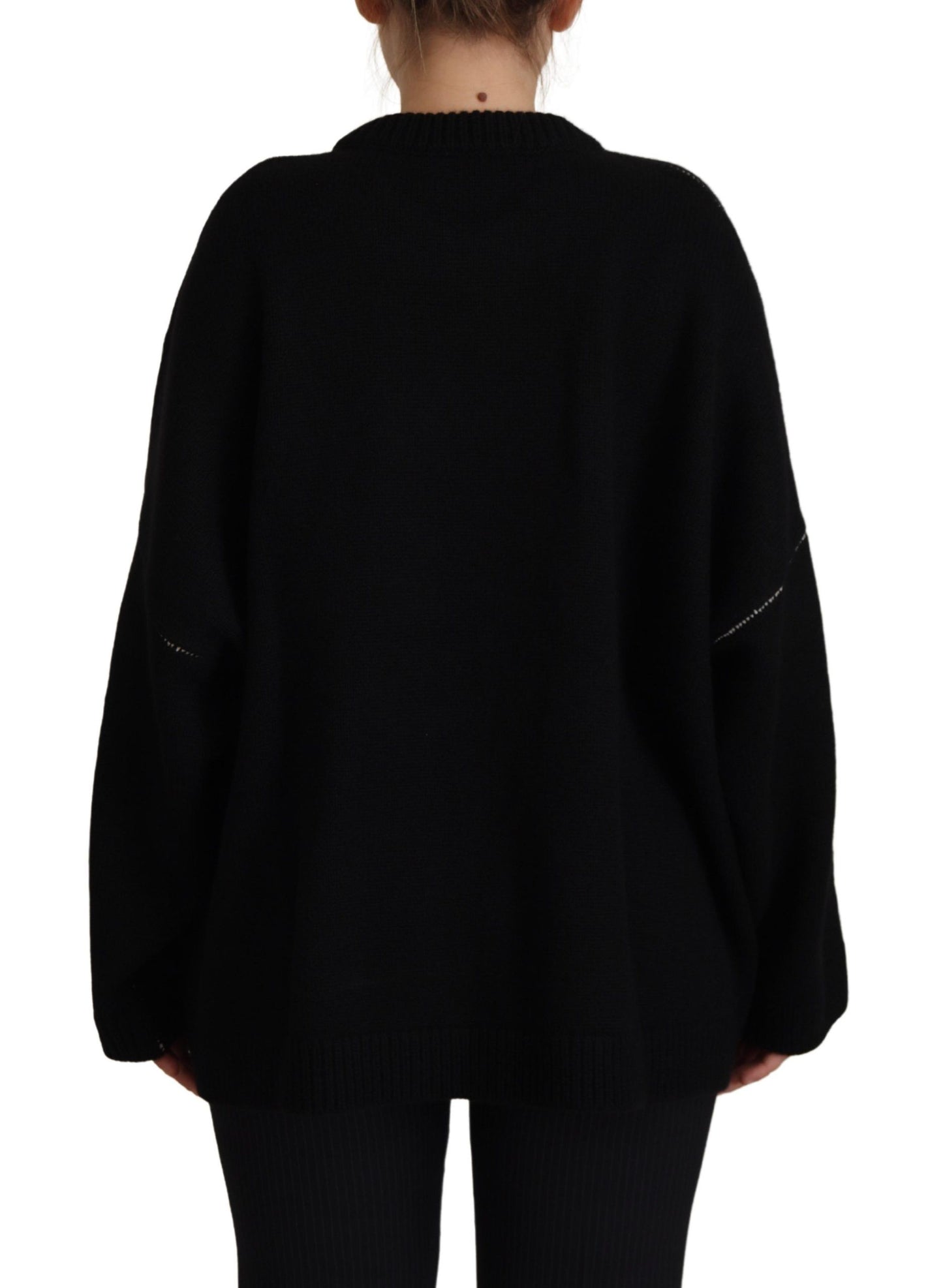 Dolce & Gabbana Elegant Cashmere Pullover with Iconic Detailing