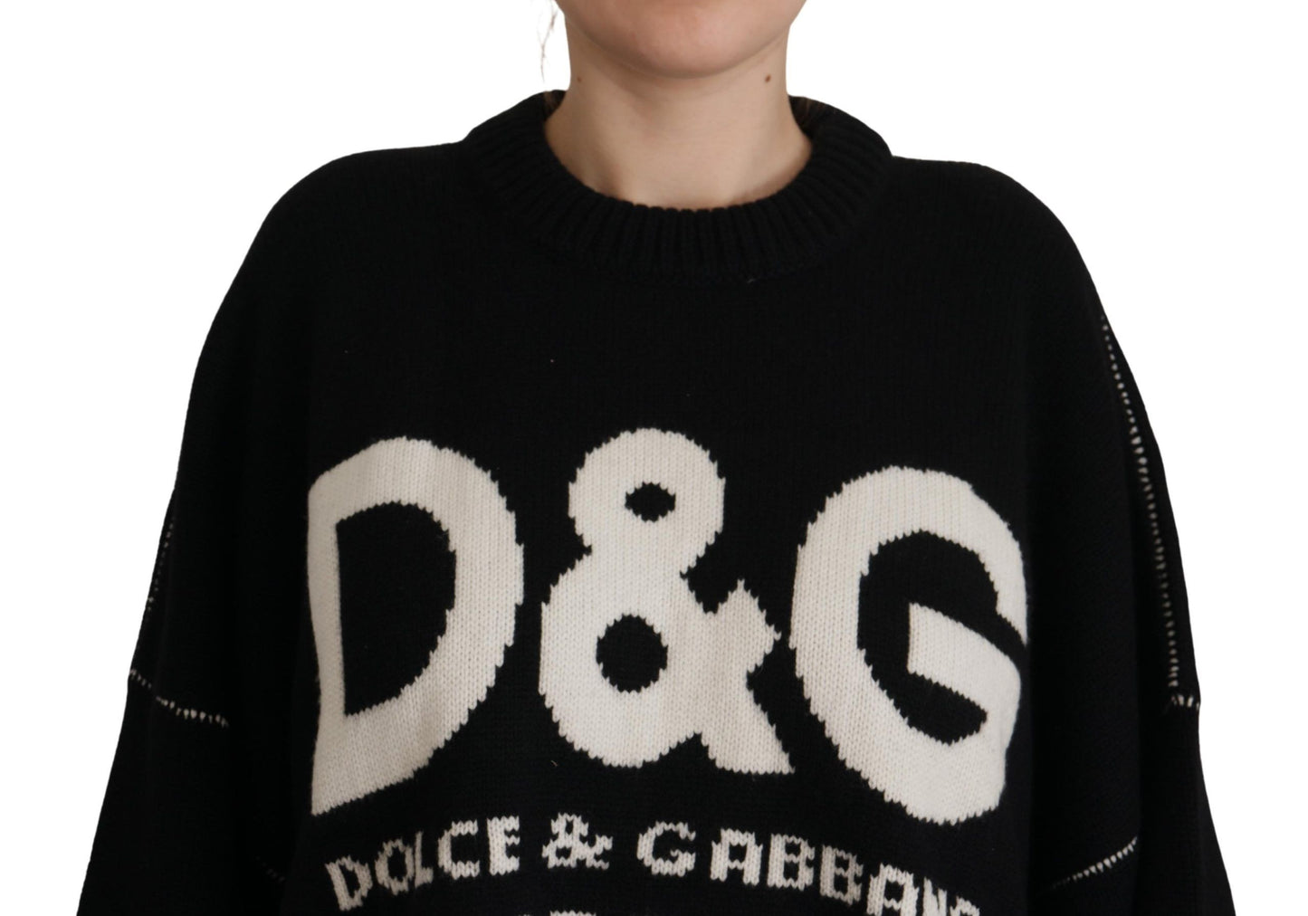 Dolce & Gabbana Elegant Cashmere Pullover with Iconic Detailing