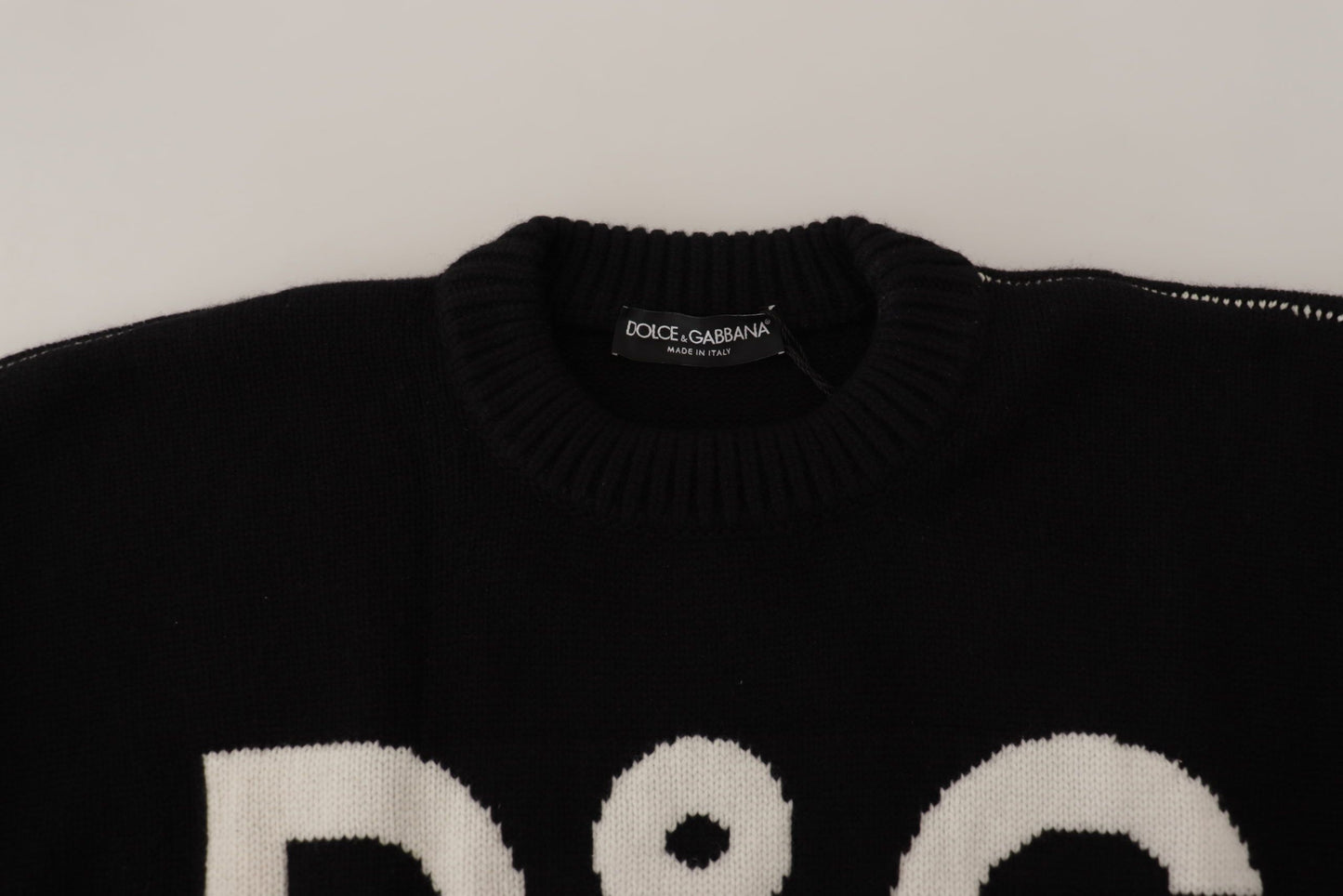 Dolce & Gabbana Elegant Cashmere Pullover with Iconic Detailing