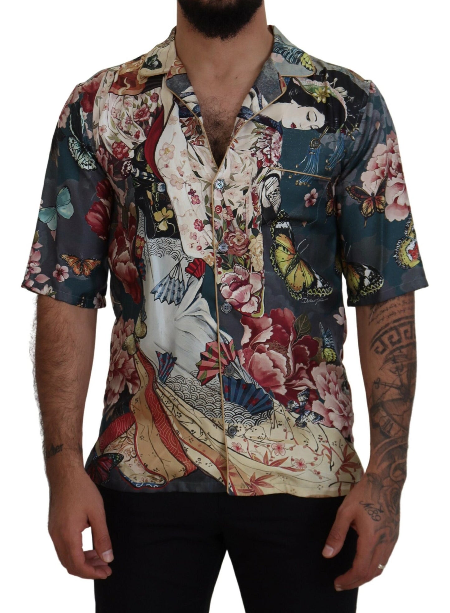 Dolce & Gabbana Elegant Silk Floral Men's Casual Shirt