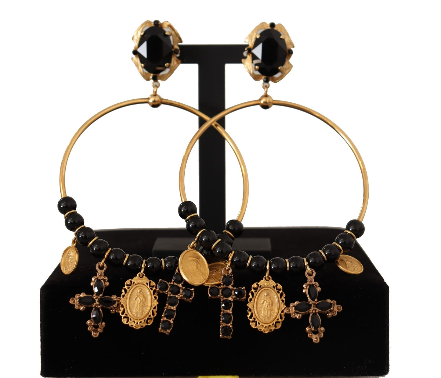 Dolce & Gabbana Elegant Gold Dangling Hoop Earrings