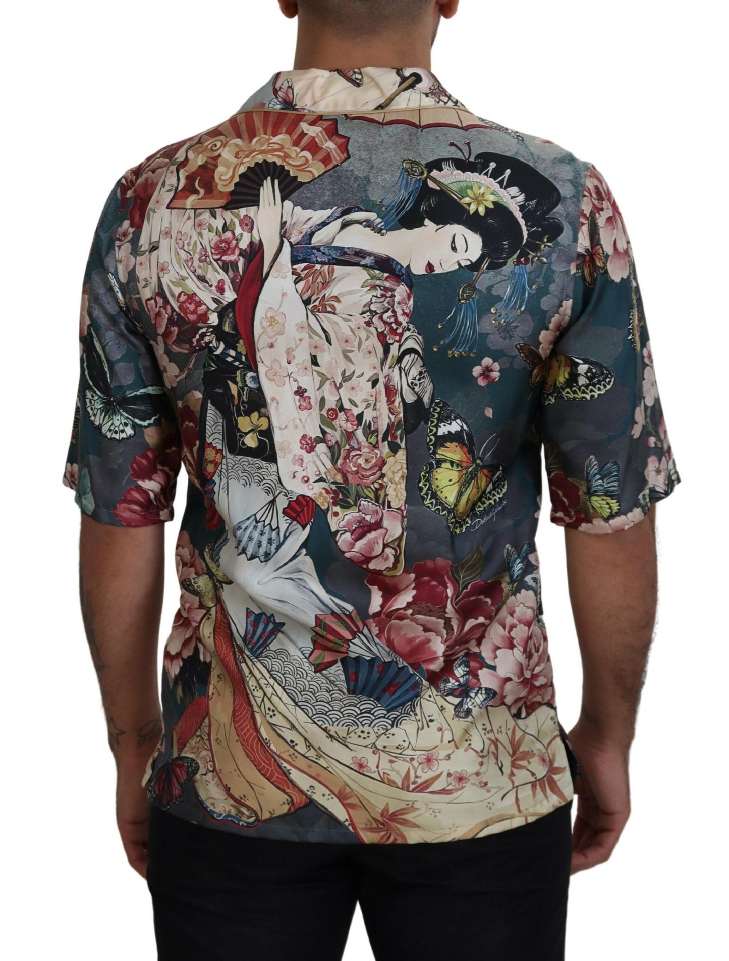 Dolce & Gabbana Elegant Silk Floral Men's Casual Shirt