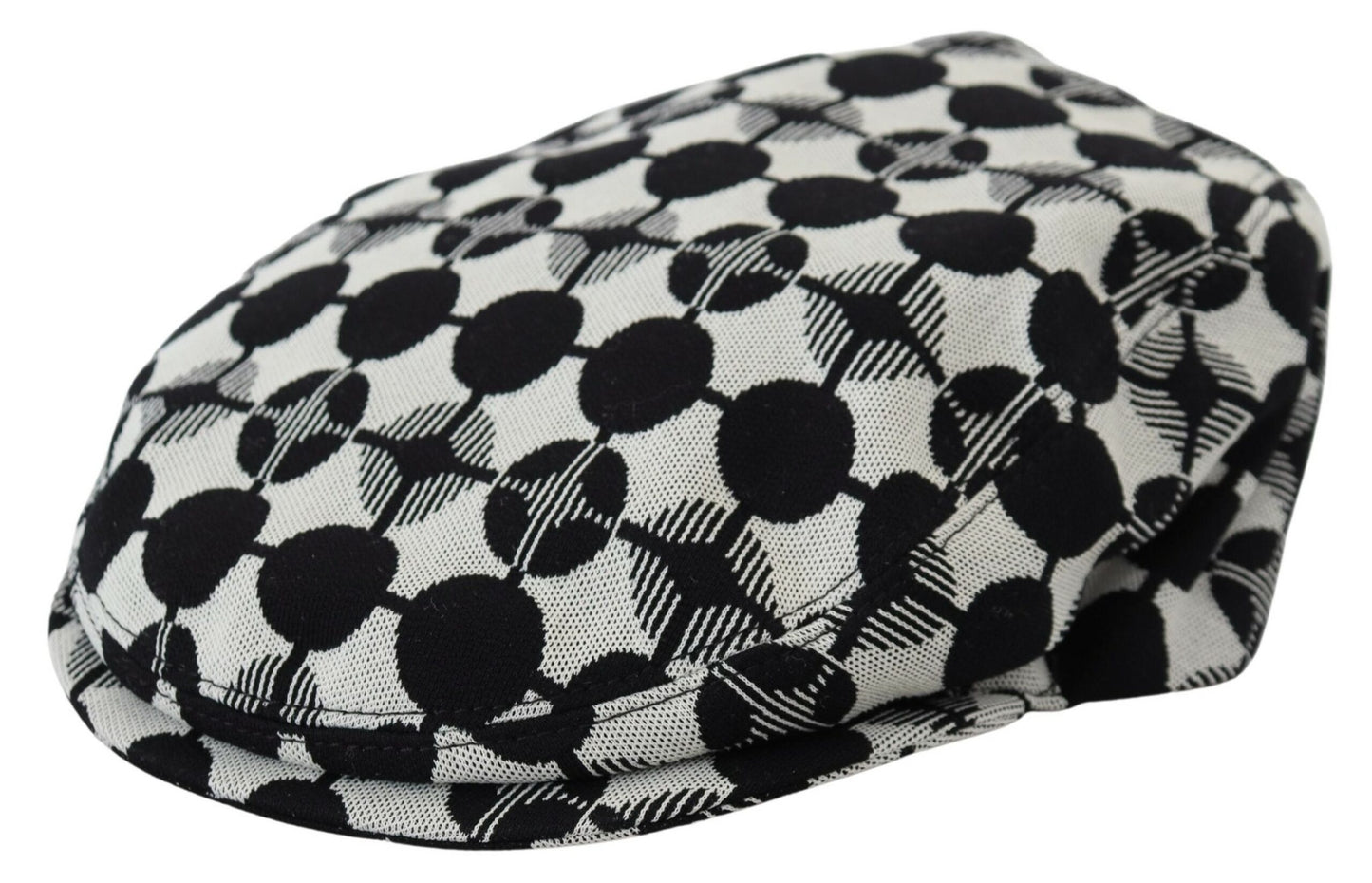 Dolce & Gabbana Elegant Black and White Newsboy Hat