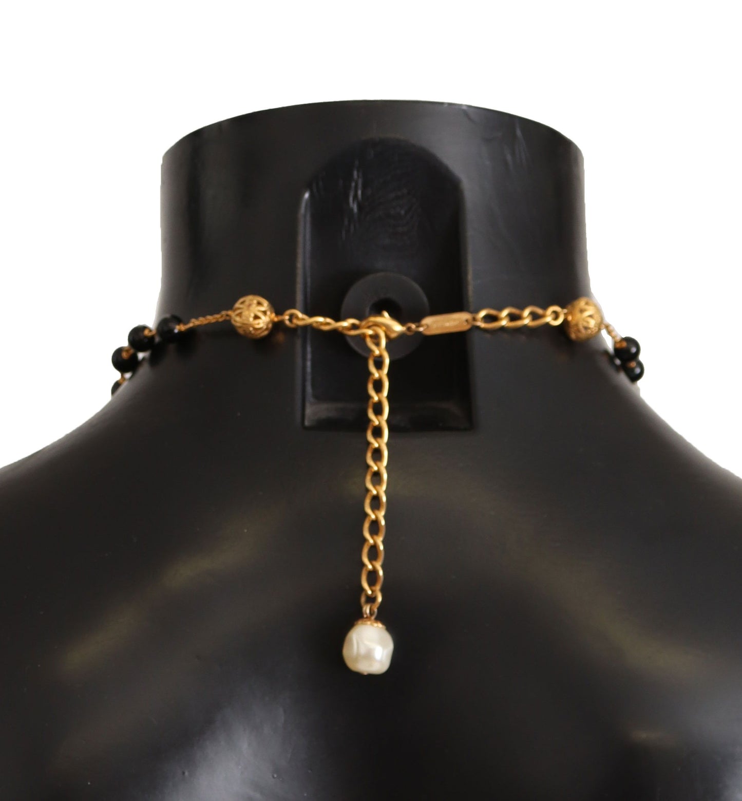 Dolce & Gabbana Elegant Charm Cross Necklace in Gold Tone