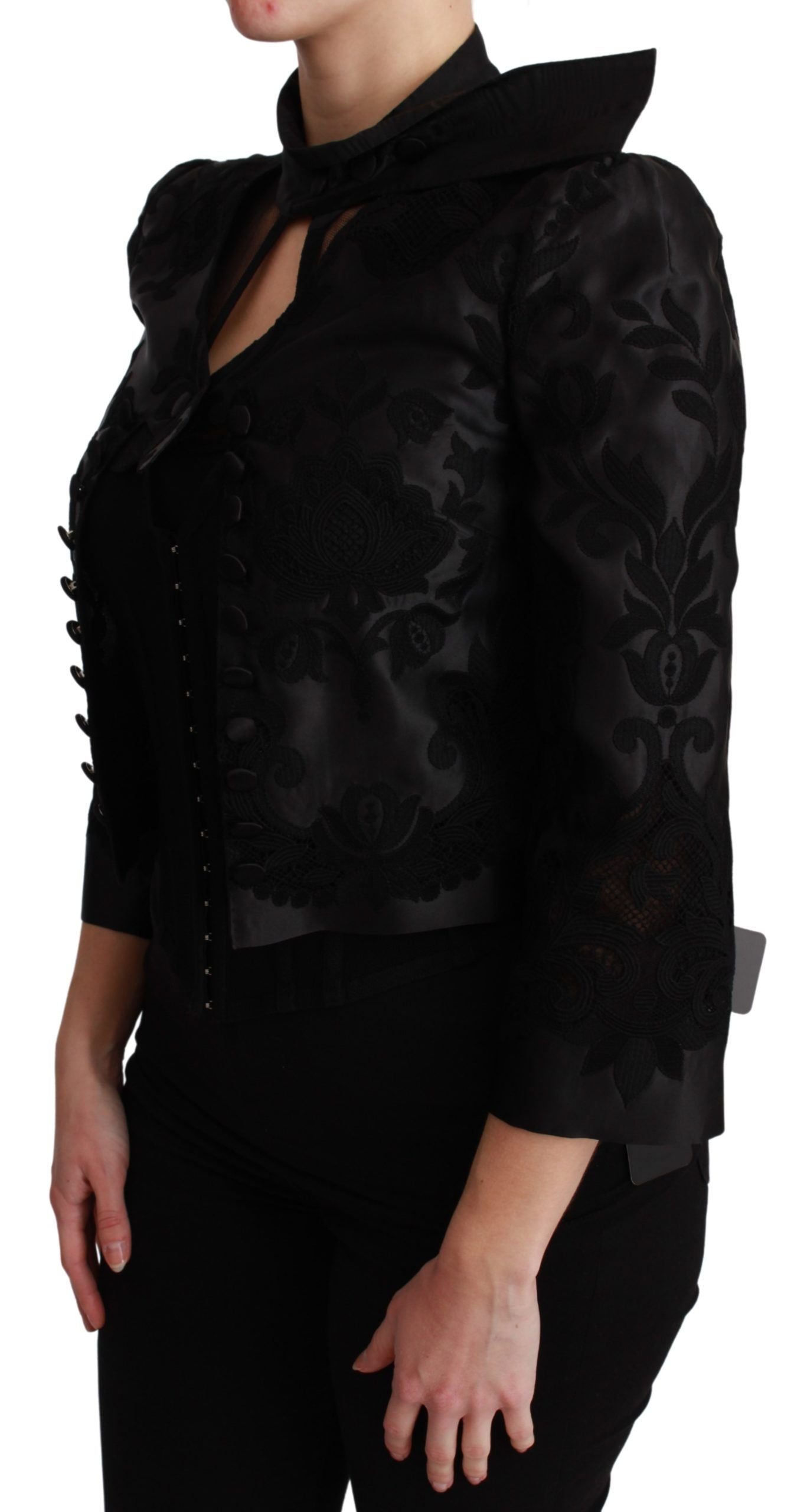 Dolce & Gabbana Exquisite Floral Jacquard Corset Blazer