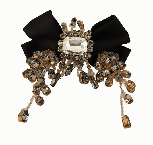 Dolce & Gabbana Elegant Crystal-Embellished Silk Hairband