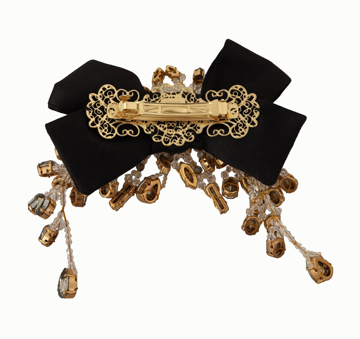 Dolce & Gabbana Elegant Crystal-Embellished Silk Hairband