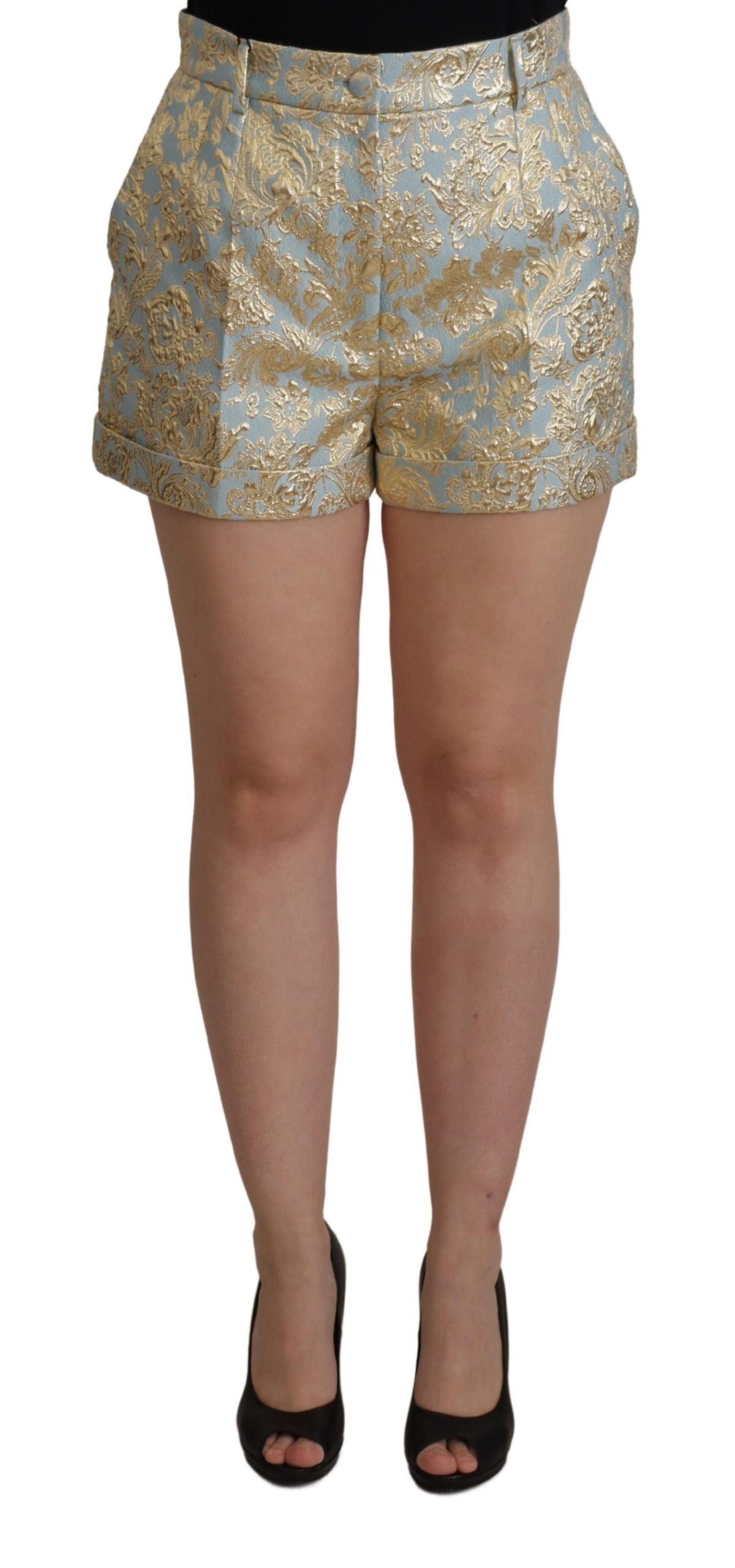 Dolce & Gabbana Elegant High-Waist Jacquard Bermuda Shorts