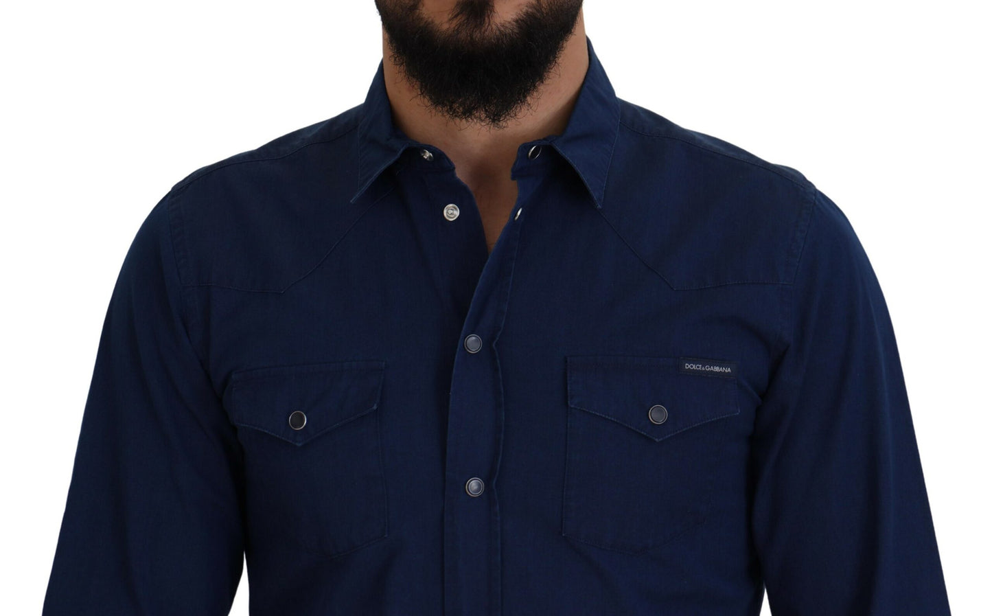 Dolce & Gabbana Elegant Slim Fit Denim Casual Shirt