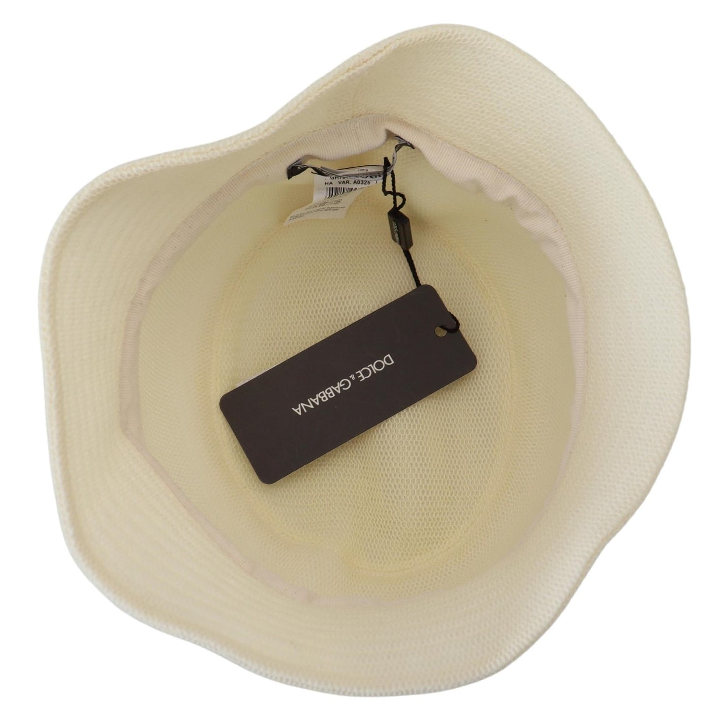 Dolce & Gabbana Elegant Off White Bucket Hat