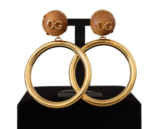 Dolce & Gabbana Elegance Dangling Hoop Clip-on Earrings