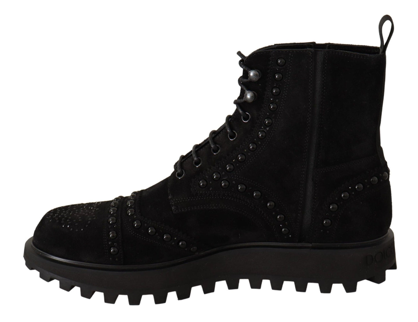 Dolce & Gabbana Studded Suede Ankle Boots