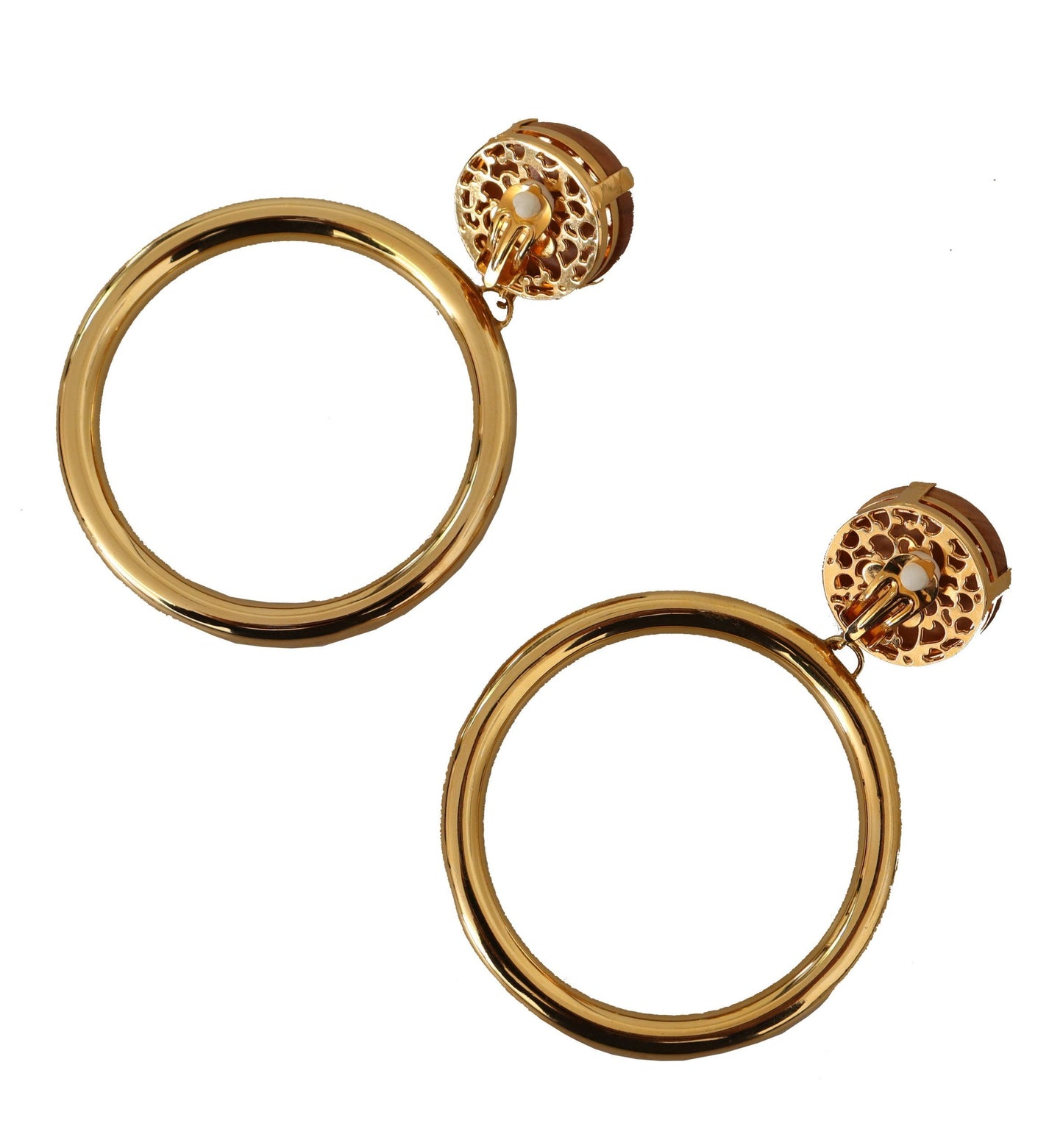 Dolce & Gabbana Elegance Dangling Hoop Clip-on Earrings