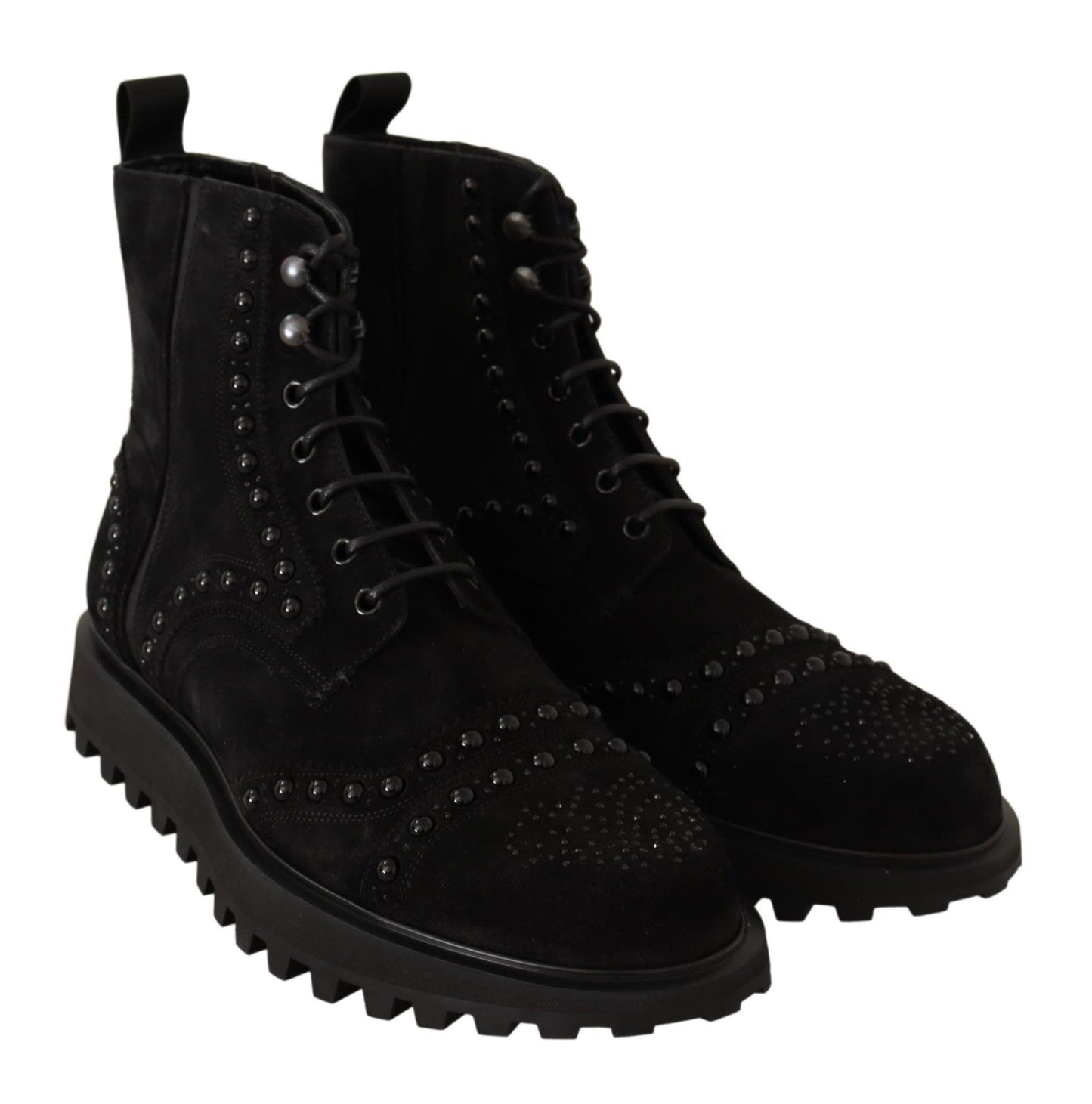 Dolce & Gabbana Studded Suede Ankle Boots