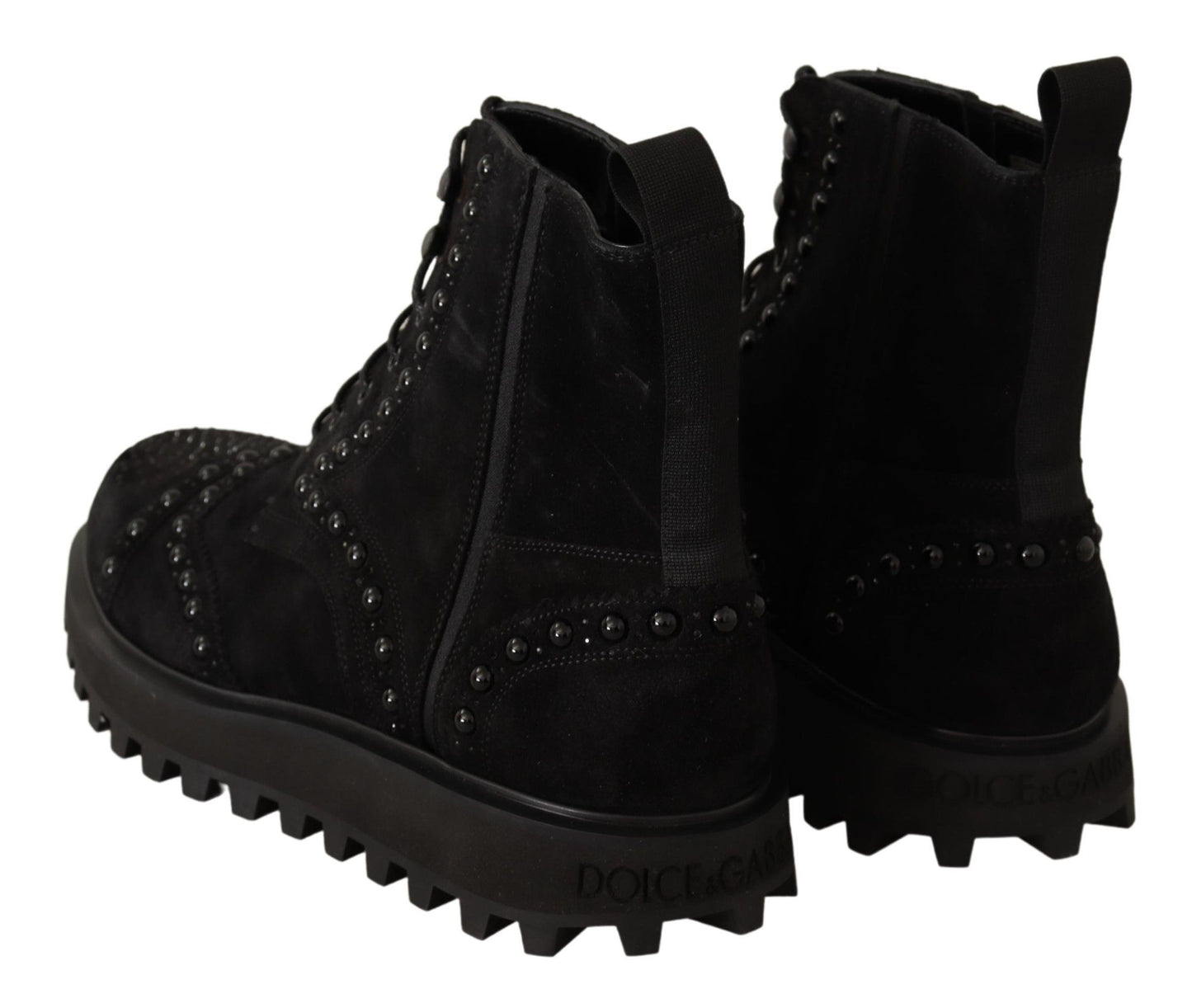 Dolce & Gabbana Studded Suede Ankle Boots