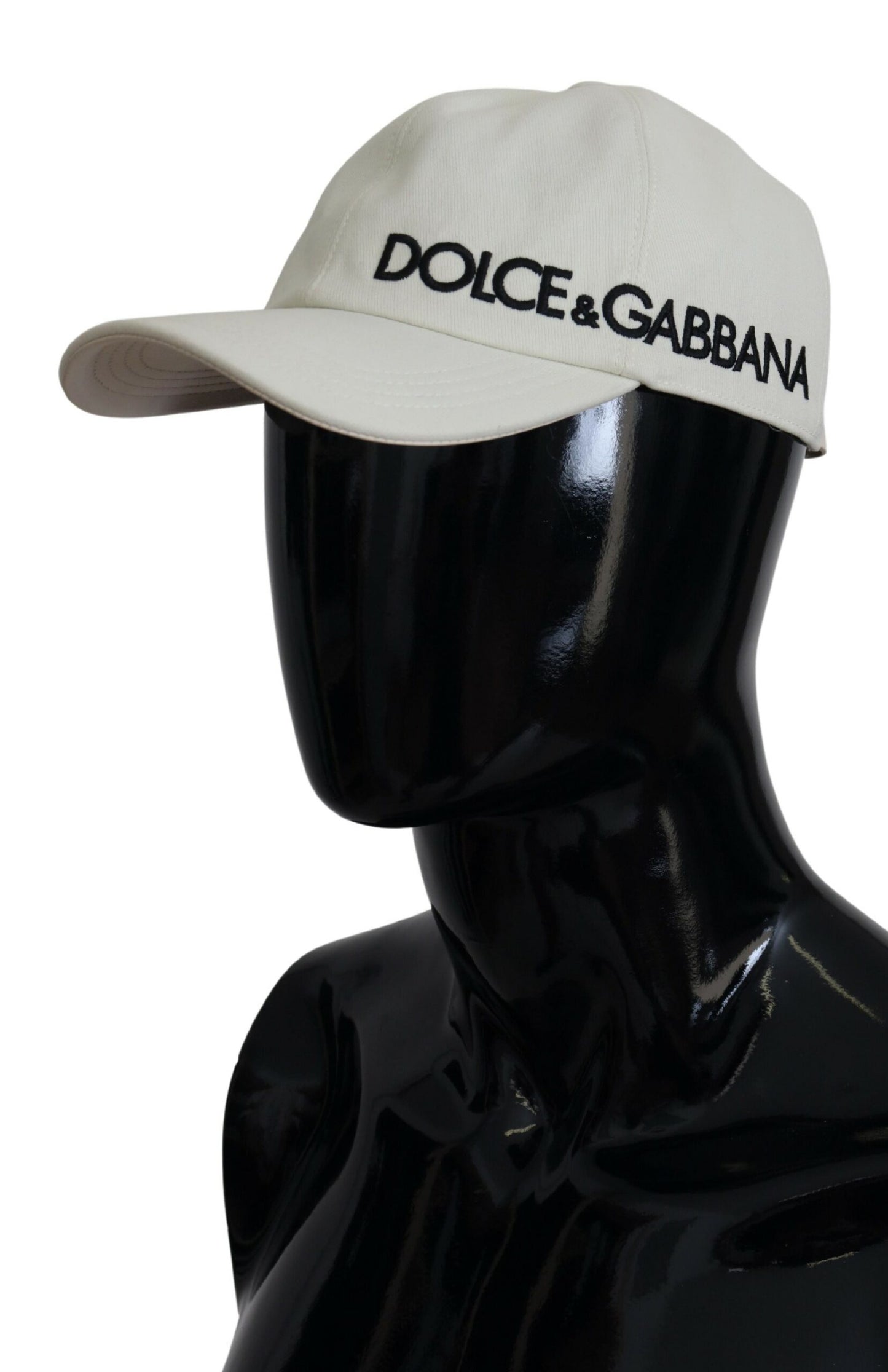 Dolce & Gabbana Elegant White Cotton Blend Baseball Hat