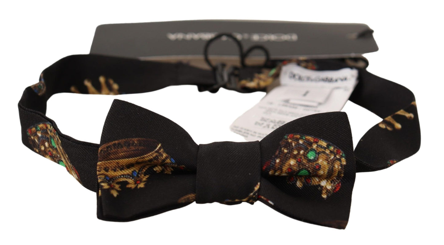 Dolce & Gabbana Elegant Black Silk Kids Bow Tie