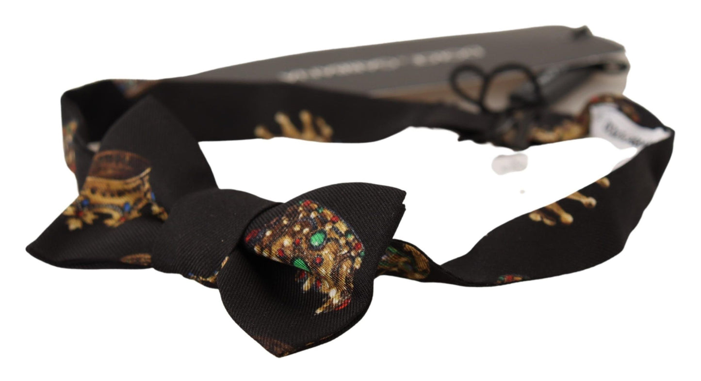 Dolce & Gabbana Elegant Black Silk Kids Bow Tie