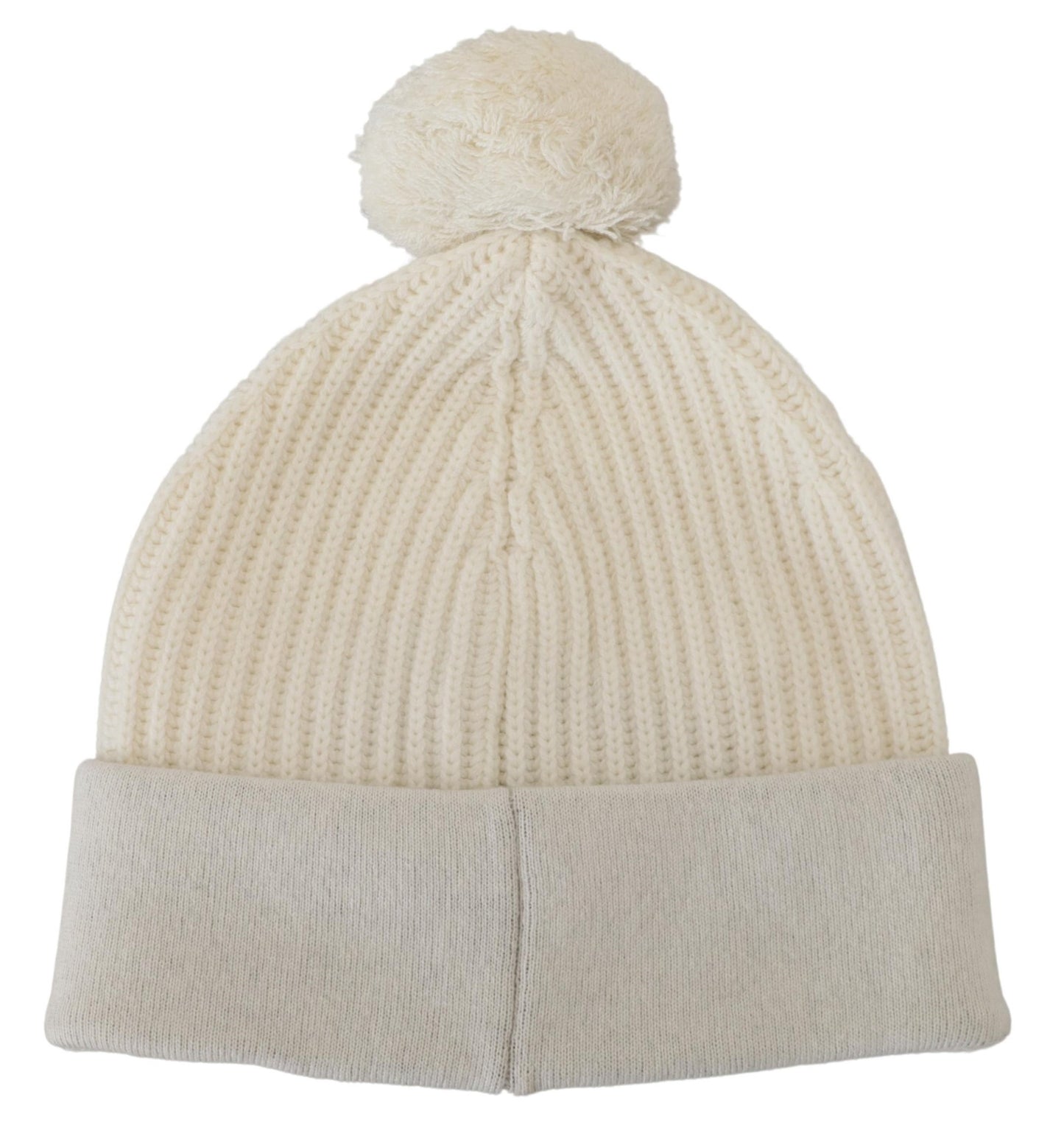 Dolce & Gabbana Elegant White Cashmere Beanie Hat