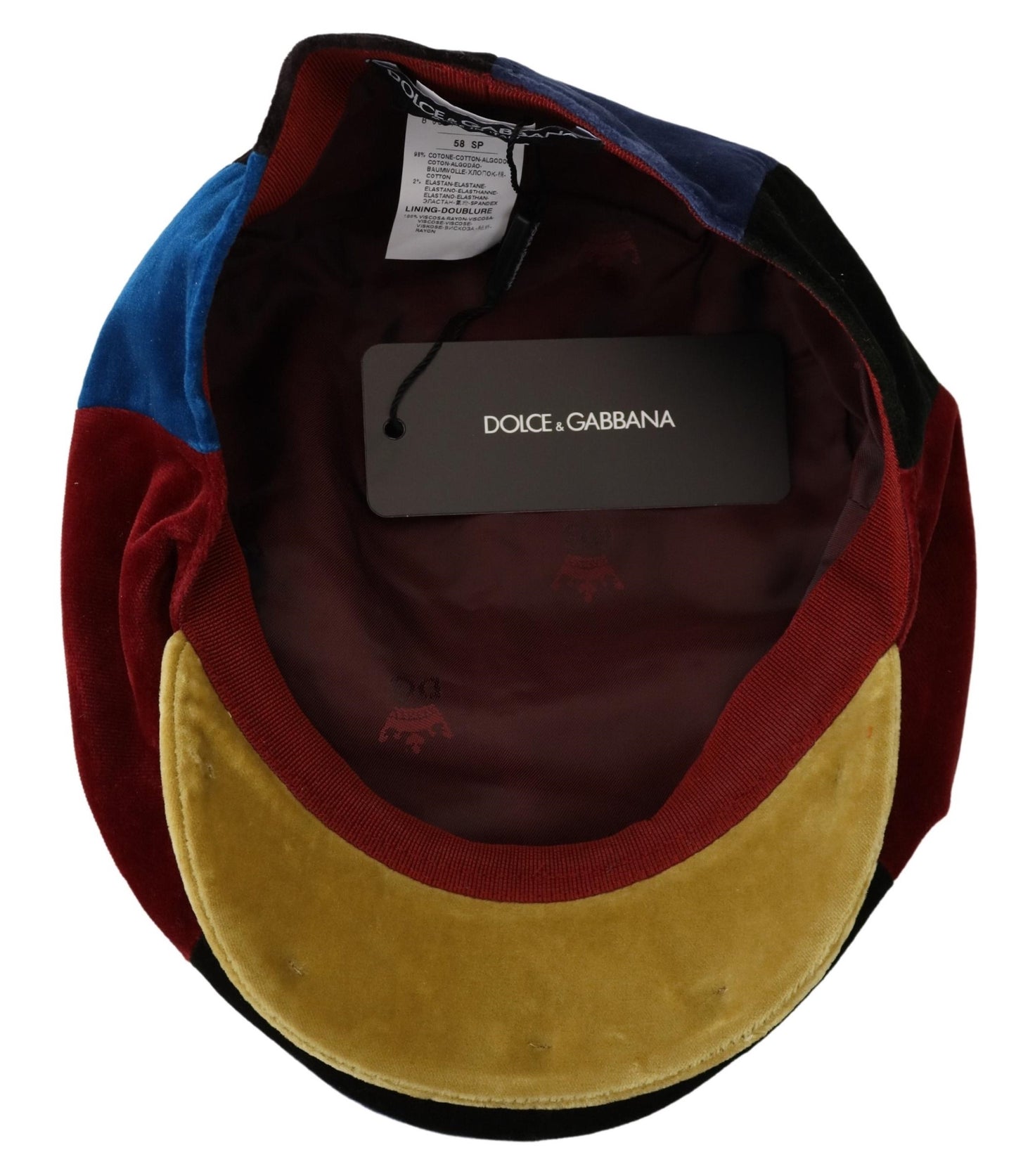 Dolce & Gabbana Elegant Multicolor Cotton Newsboy Cap