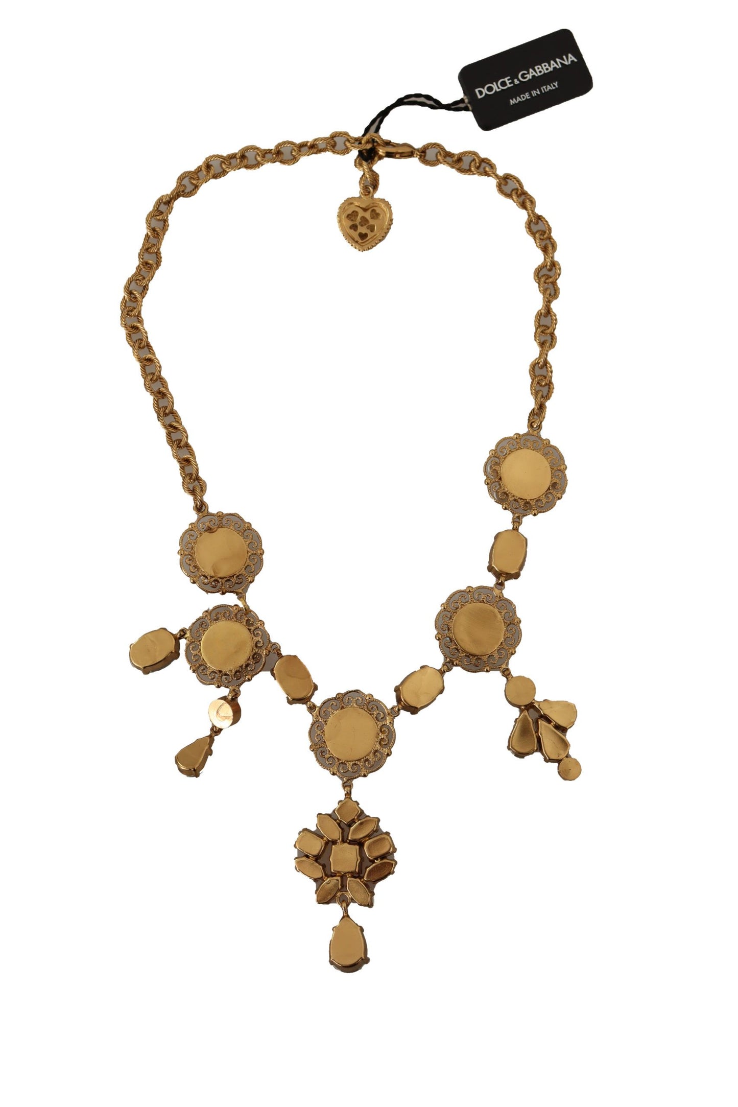 Dolce & Gabbana Regal Gold Floral Statement Necklace