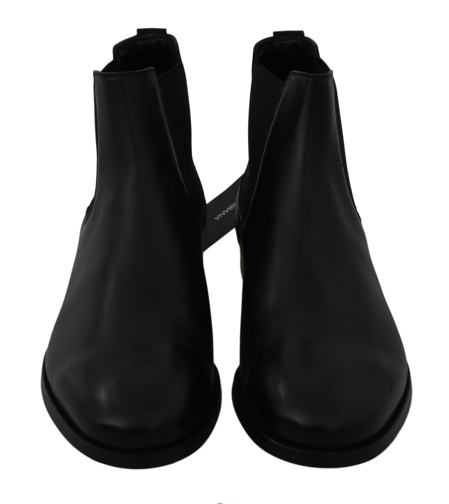 Dolce & Gabbana Elegant Black Derby Leather Boots