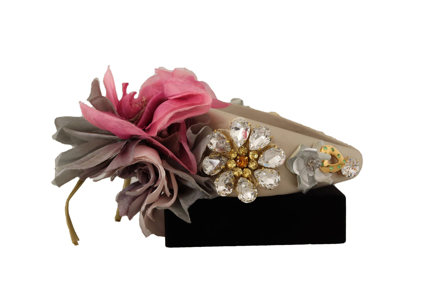 Dolce & Gabbana Multicolor Floral Silk Tiara Headband