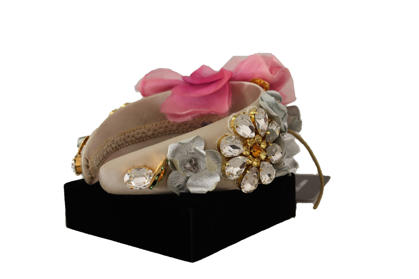 Dolce & Gabbana Multicolor Floral Silk Tiara Headband