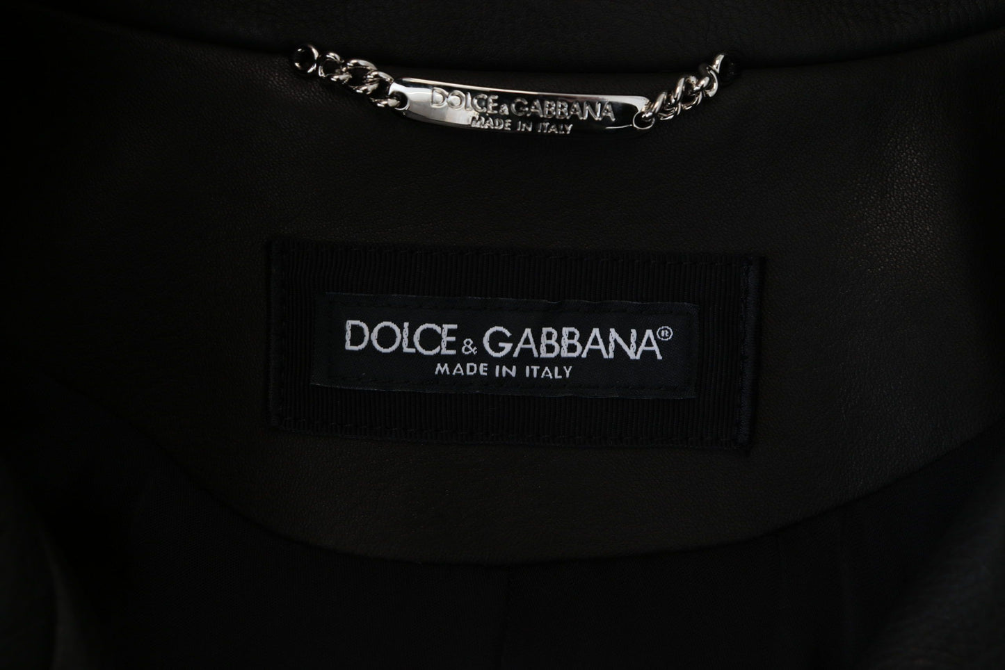 Dolce & Gabbana Black Polyester Biker Coat Zipper Jacket