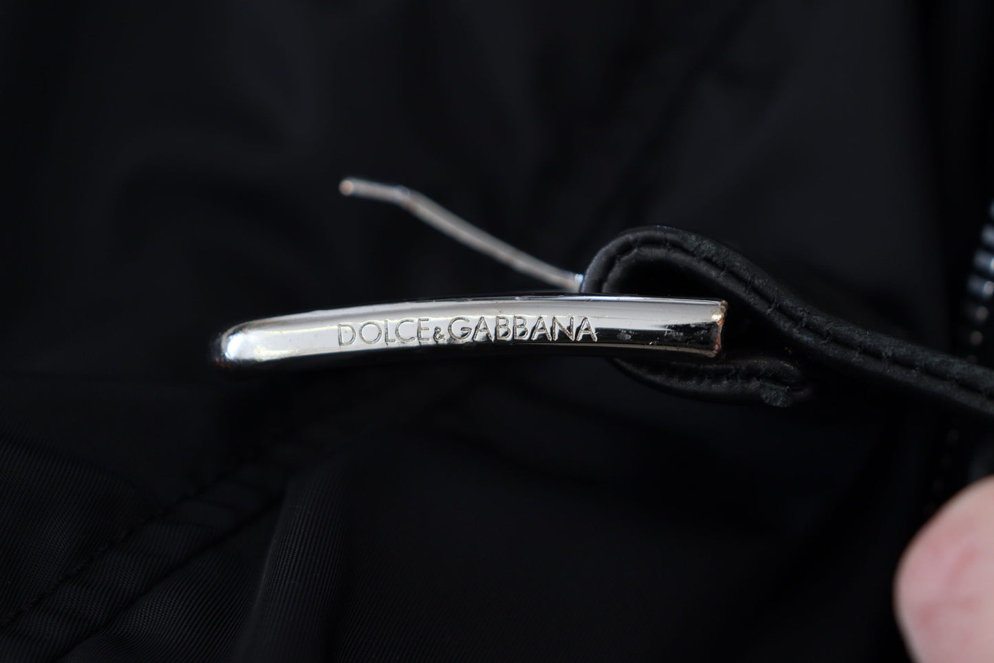 Dolce & Gabbana Black Polyester Biker Coat Zipper Jacket