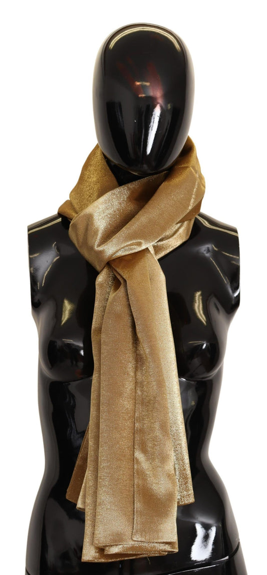 Dolce & Gabbana Elegant Gold Silk Blend Scarf