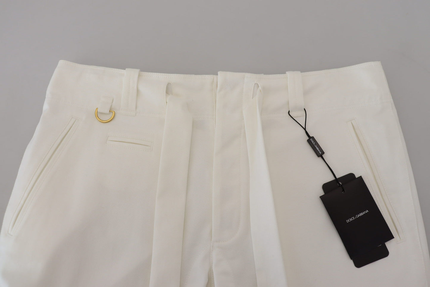 Dolce & Gabbana Elegant White Chino Shorts