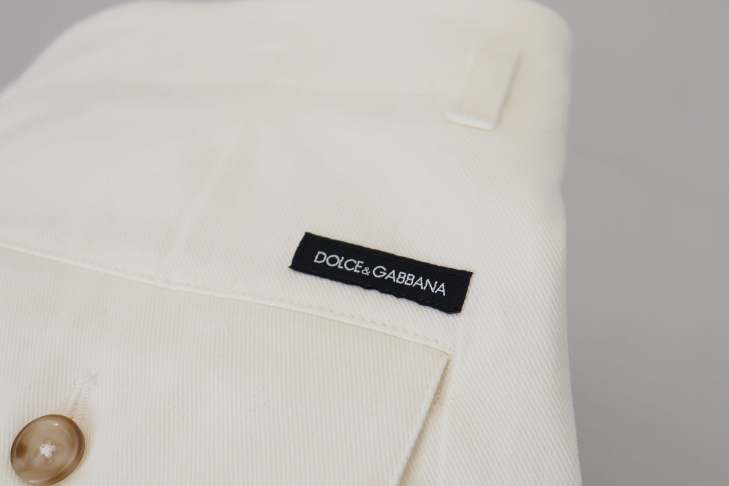 Dolce & Gabbana Chic White Cotton Blend Designer Shorts