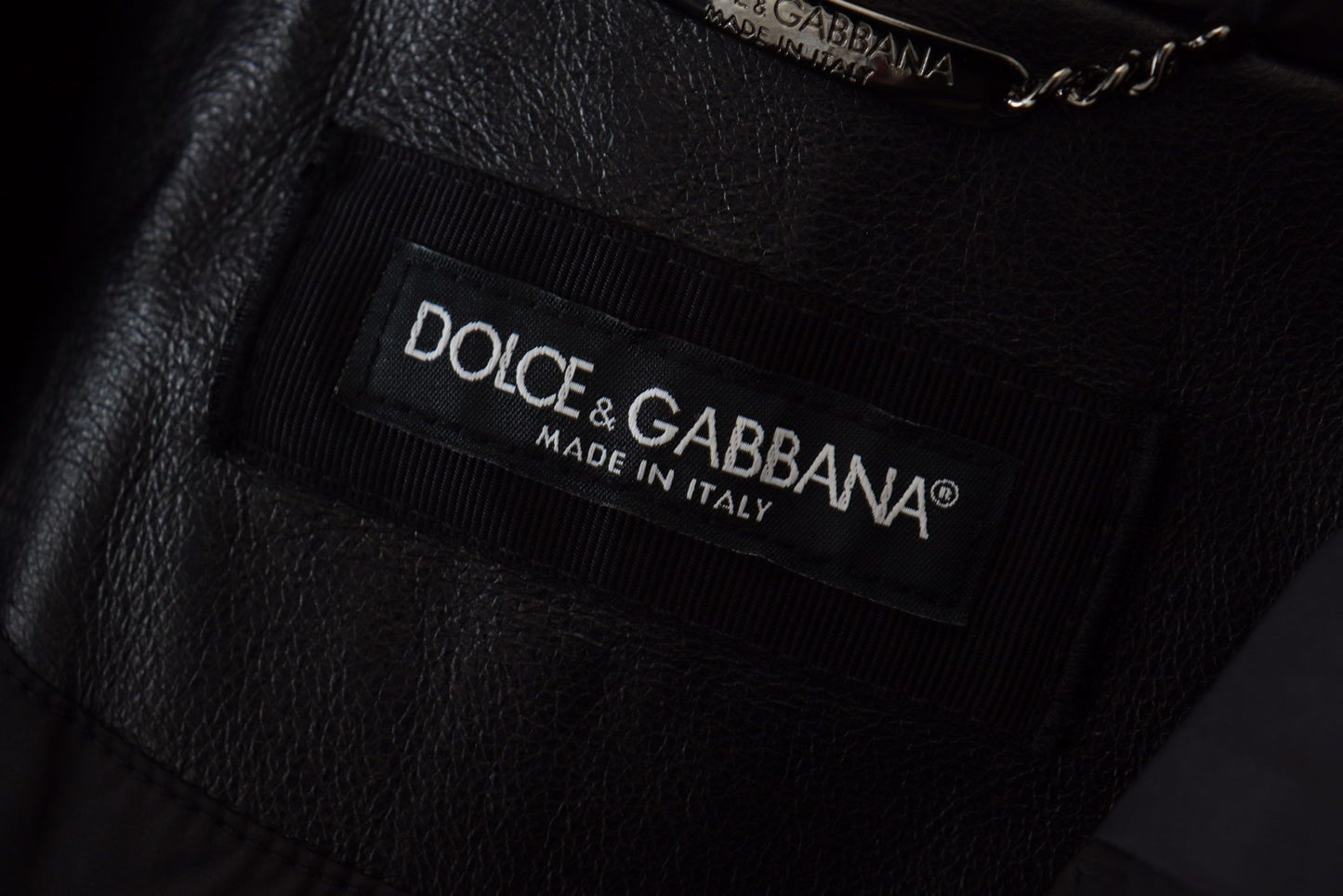 Dolce & Gabbana Sleek Leather Hooded Bomber Jacket